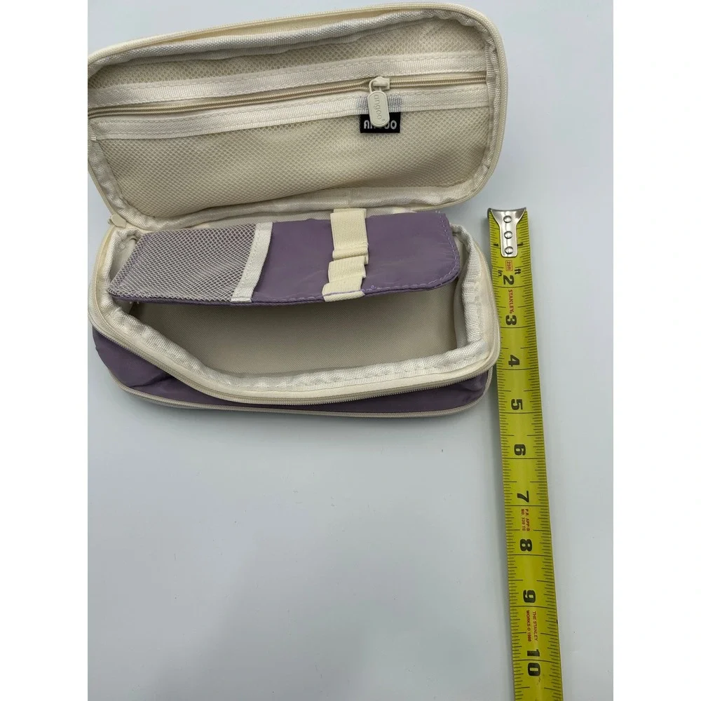 Angoo Special Pencil Case Purple Large Capacity Stationery Organizer Pouch